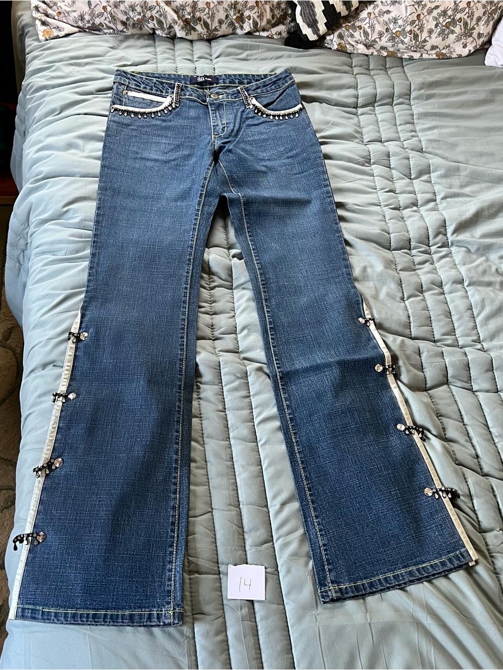Vintage án Blue Wide-Leg Jeans